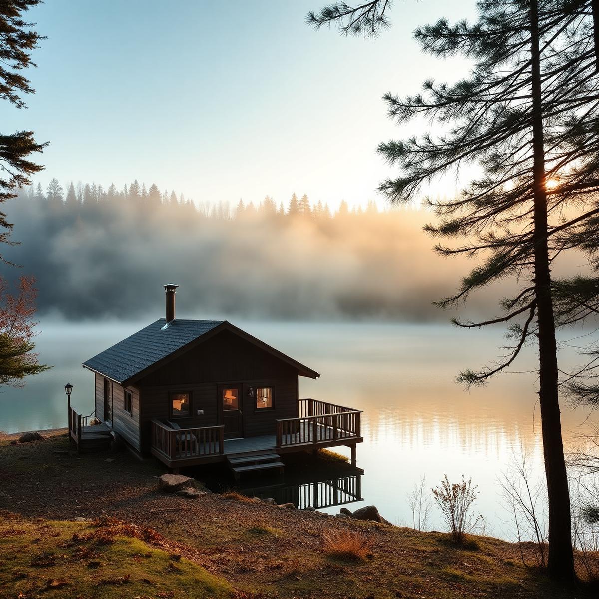 Chalet en bord de lac